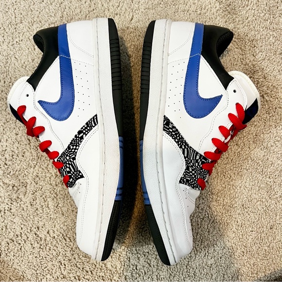 Nike Low Top Sneakers Size 13 White Black Blue Red EUC OG Box Streetwear Rare - Picture 5 of 11